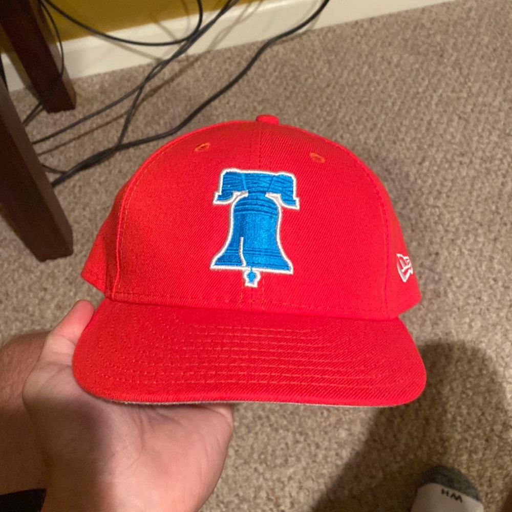 Philadelphia Phillies New Era Fitted Hat size 7 1/2 LOW PROFILE